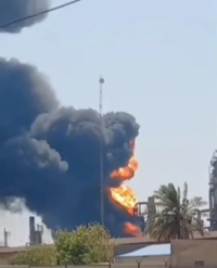 آتش‌سوزی در پالایشگاه نفت آبادان