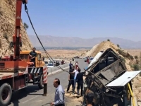 علت واژگونی اتوبوس در استان فارس چه بود؟!
