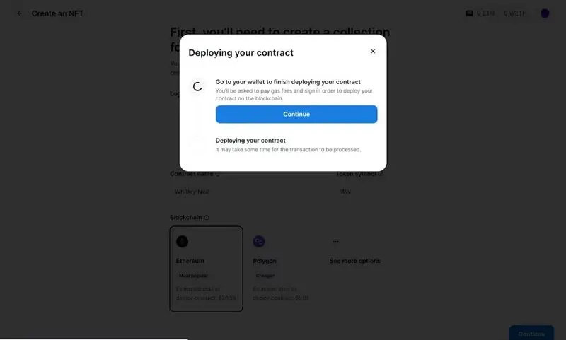 ساخت nft در پلتفرم اپی سی - مرحله 7