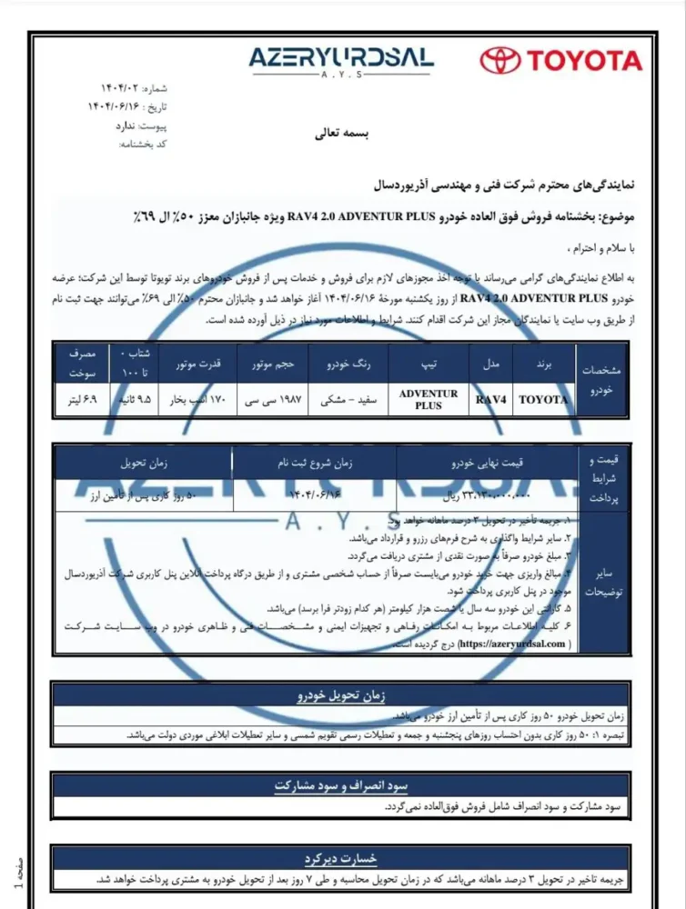 تویوتا راو 4؛ فروش شاسی‌بلند ژاپنی با قیمت 3.3 میلیارد آغاز شد