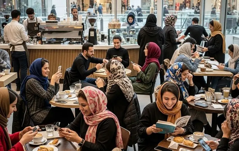 کافی شاپ و آیفون اپل