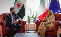 عکس؛ ملاقات با لبخند؛ خانم نخست وزیر با جولانی دیدار کرد
