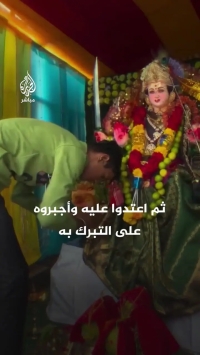 هندوهای افراطی، جوان مسلمان را وادار به سجده مقابل بت‌ها کردند