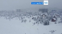 ببینید؛ بارش زودهنگام برف بالکان را فلج کرد