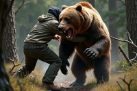 حمله یک خرس مرد 65 ساله پیرانشهری را روانه بیمارستان کرد