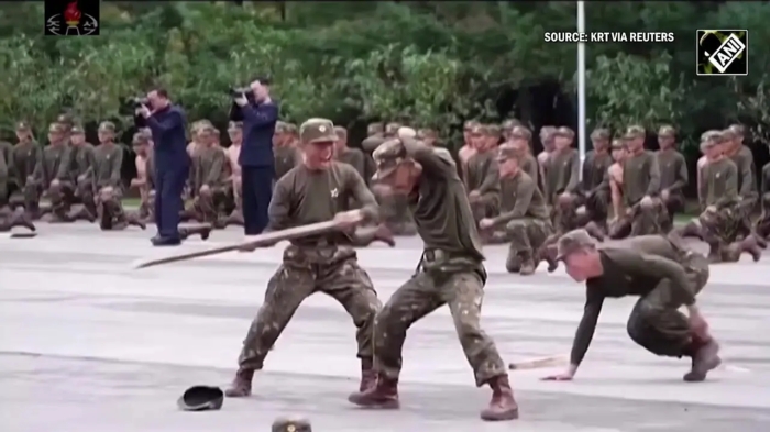 قدرت‌نمایی نخبه‌ترین نیروهای ارتش کره شمالی مقابل کیم