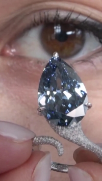 حلقه الماس آبی کمیاب 25 میلیون دلار به فروش رسید