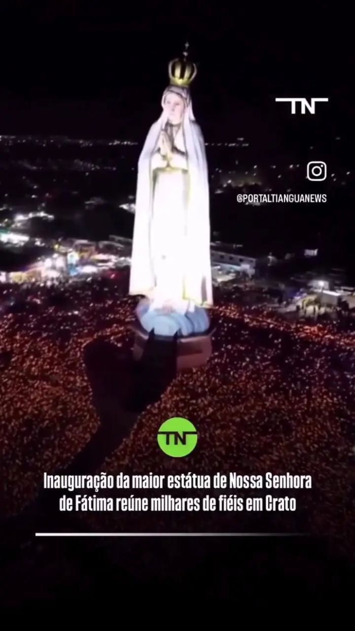 رونمایی از بزرگترین مجسمه «بانو فاتیما» جهان