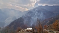 تصاویری از آتش‌سوزی جنگل‌های الیت مرزن آباد