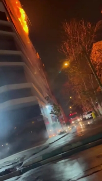 مهار آتش‌سوزی در ساختمان شش‌طبقه در یوسف‌آباد