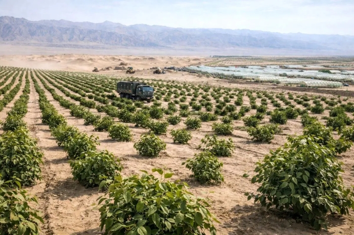 کاشت لاستیک در دل شوره‌زارهای چین!