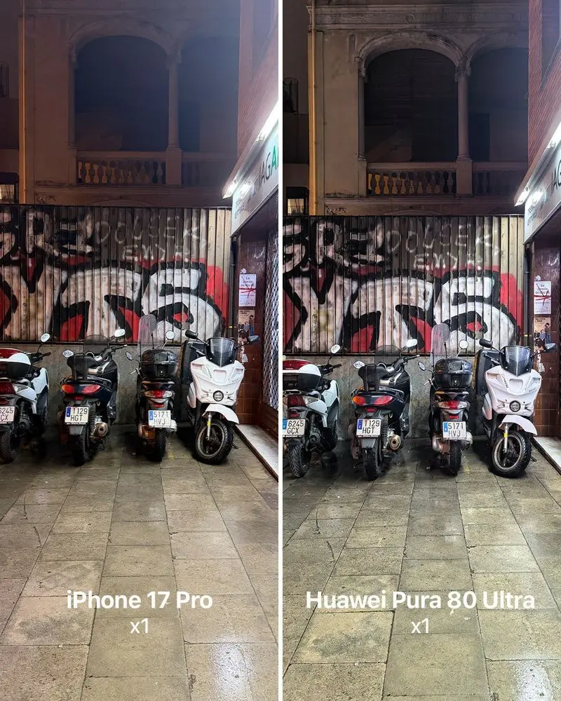 مقایسه دوربین آیفون 17 پرو و هواوی پیورا 80 اولترا