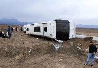 واژگونی اتوبوس در کمربندی کنگان/ 8 نفر کشته شدند