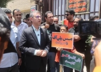 تجمع هواداران رفسنجانی در اعتراض به پلی‌آف(عکس)