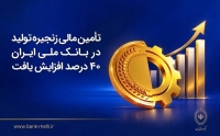 تأمین مالی زنجیره تولید در بانک ملی ایران 40درصد افزایش یافت