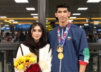 قهرمان المپیک با لباس تکواندو در مراسم عروسی/ ازدواج برق‌آسای ستاره ورزش ایران(عکس)
